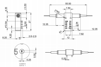 机械式光开关尺寸图 机械式光开关尺寸图