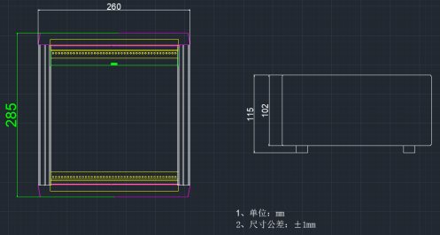 1.5um超快光纤激光器尺寸图 1.5um超快光纤激光器尺寸图