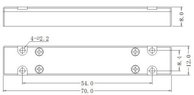C4: 70x12x8尺寸图