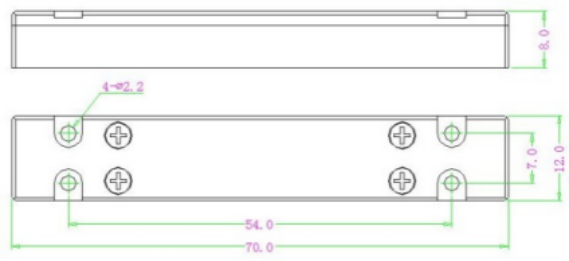 C3: 70x12x8尺寸图 C3: 70x12x8尺寸图