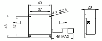 手动可调光纤滤波器机械尺寸 手动可调光纤滤波器机械尺寸