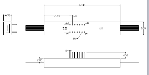 SOI高速多通道光衰减器器件尺寸
