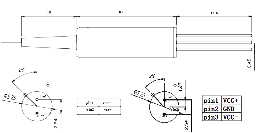 封装尺寸及管脚定义 封装尺寸及管脚定义
