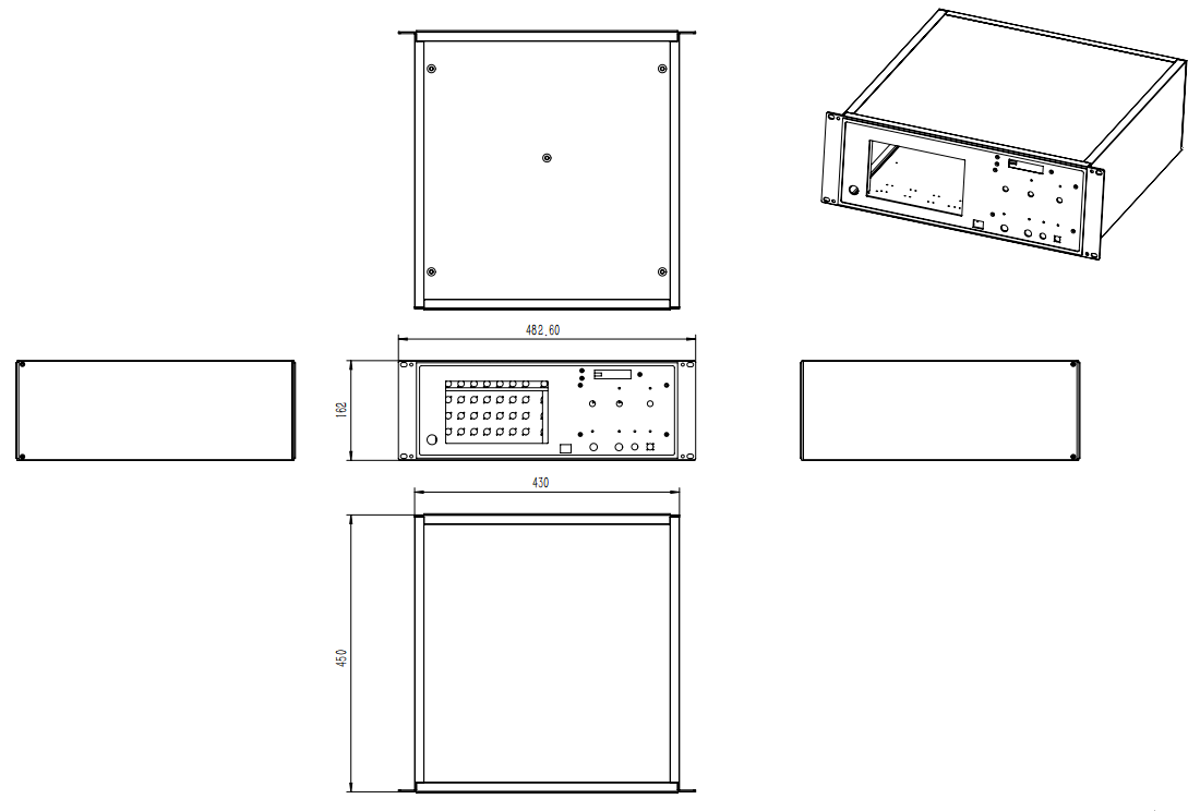激光干涉测速系统贯通检查仪外观尺寸图